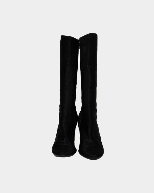 Pony Hair Pointed Boots
