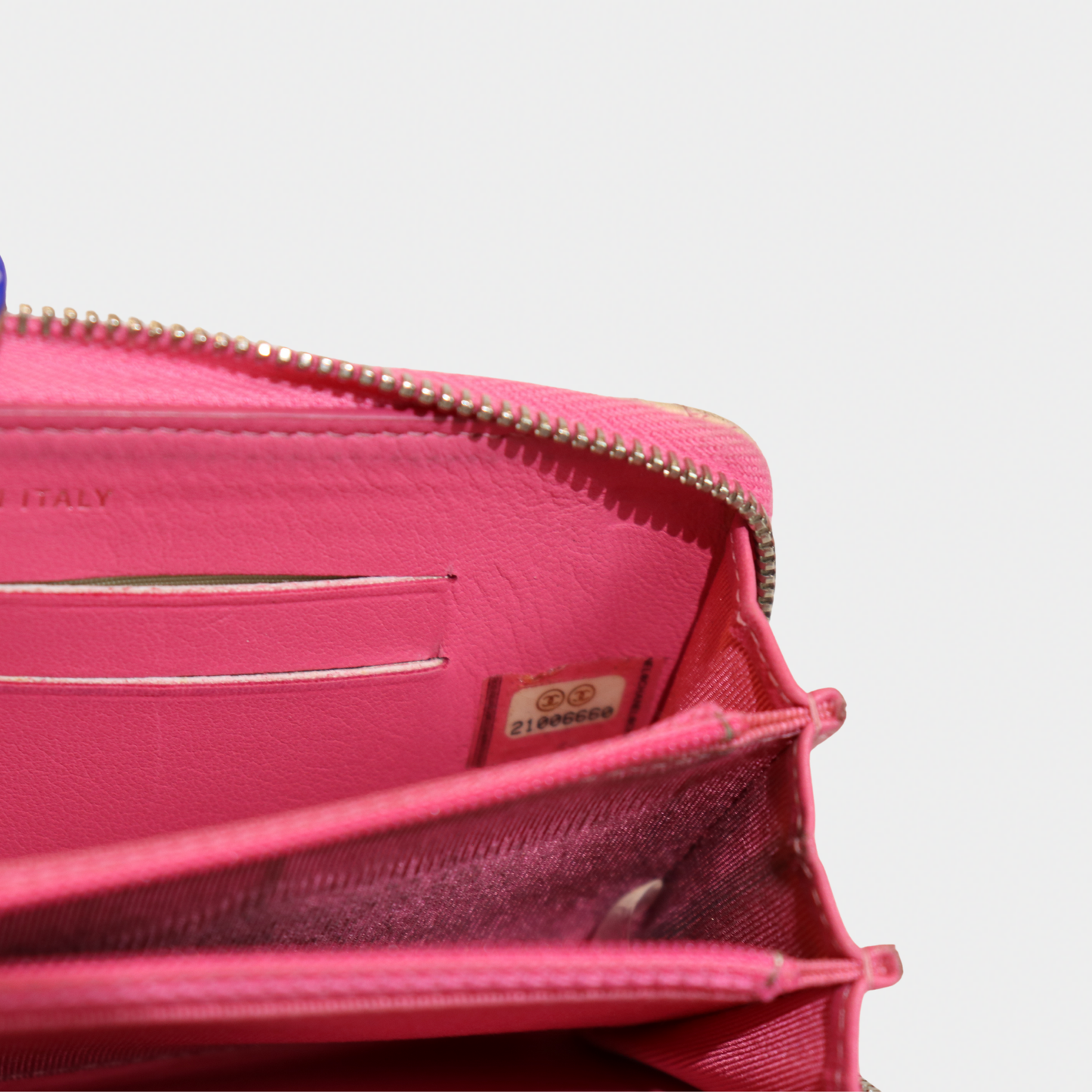 Chanel Pink & White Ombre Quilted Wallet