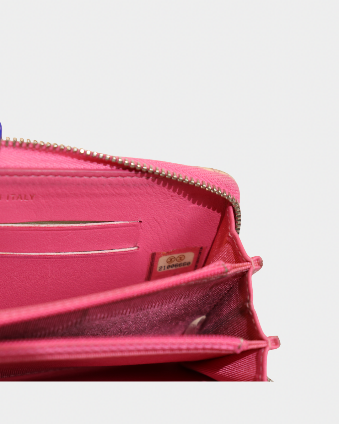 Chanel Pink & White Ombre Quilted Wallet