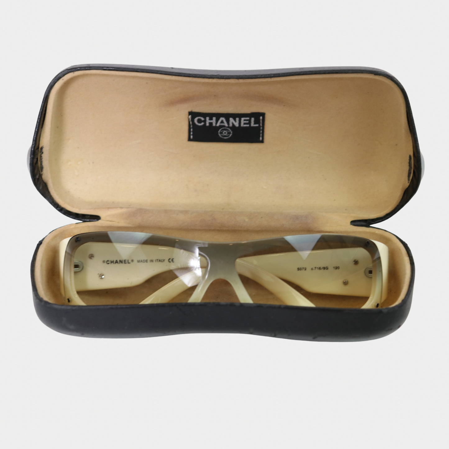 Chanel Y2K Wrap White Sunglasses