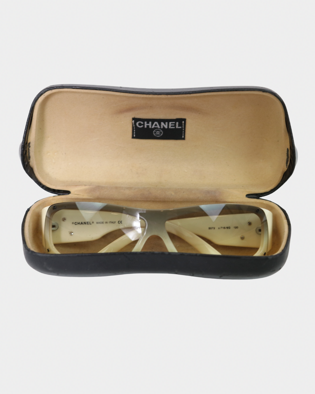 Chanel Y2K Wrap White Sunglasses