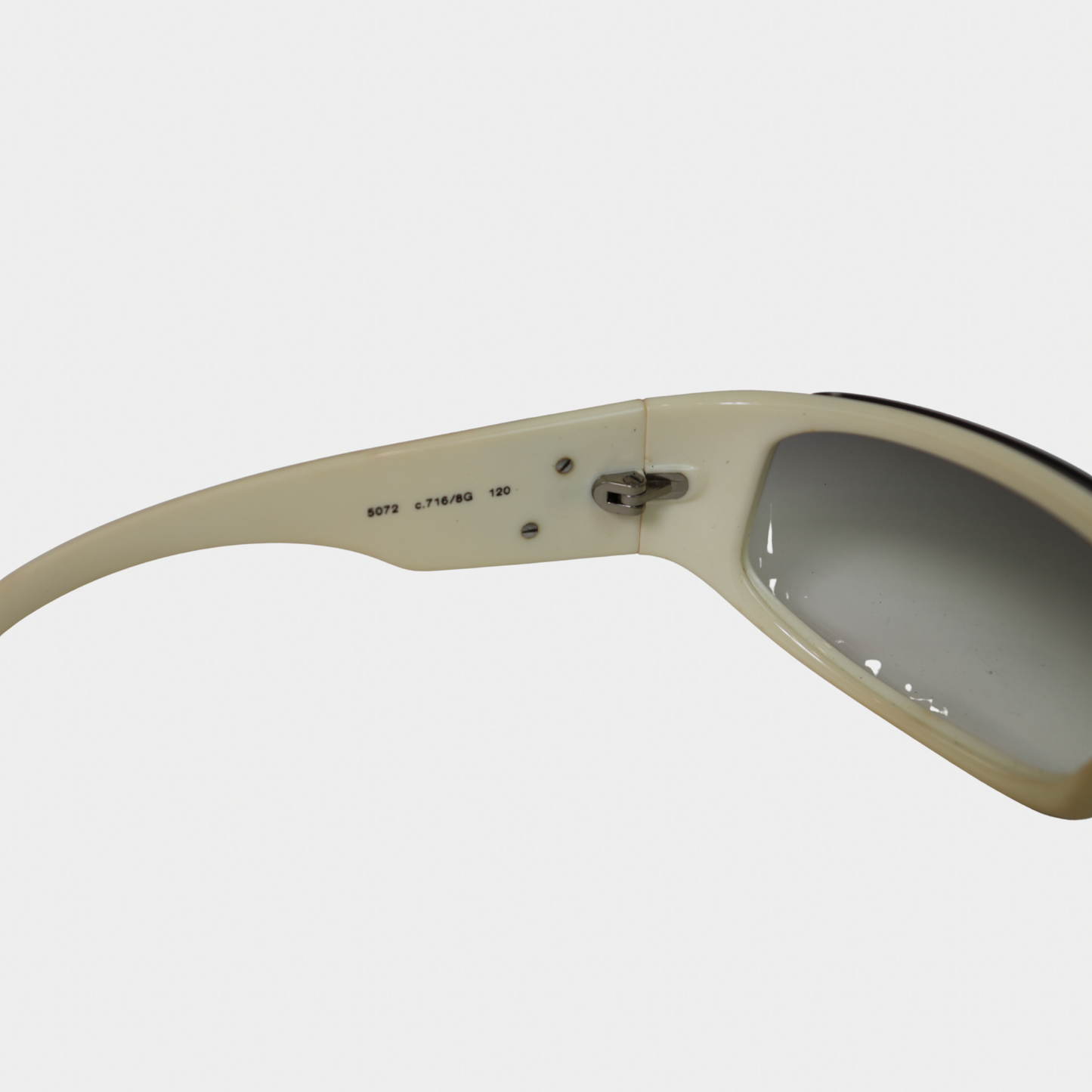 Chanel Y2K Wrap White Sunglasses