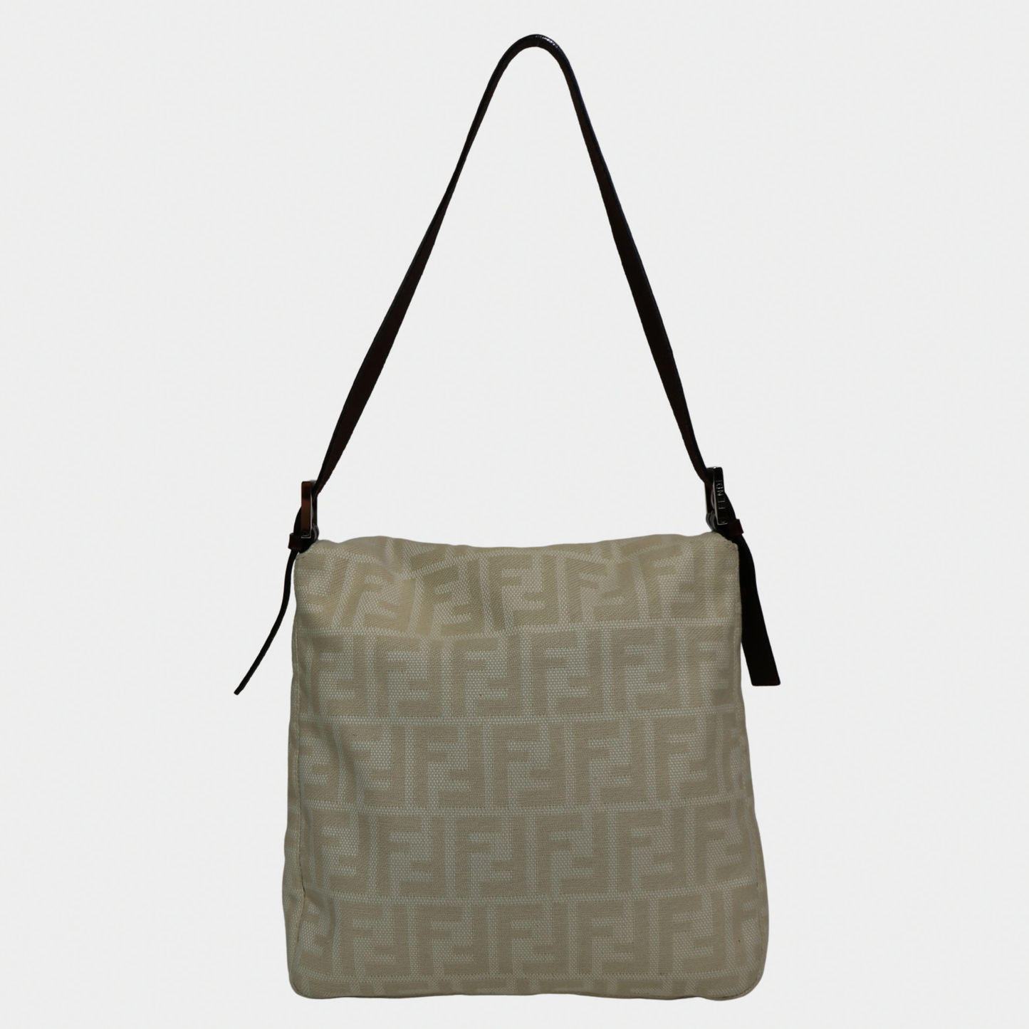 Fendi Zucca Cream Mamma Style Shoulder Bag