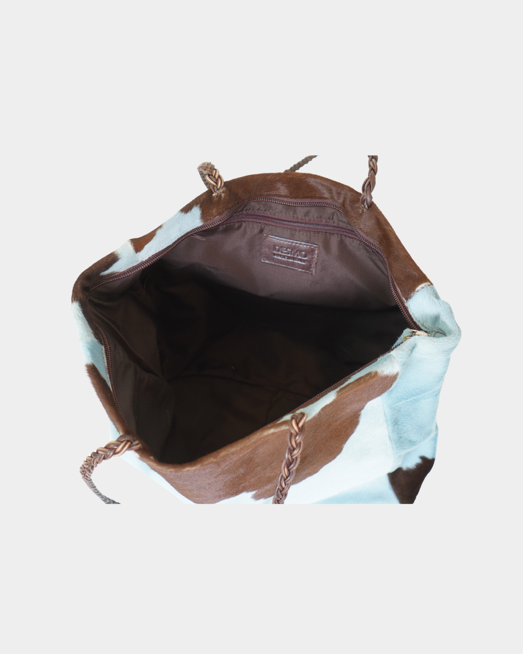 Blue Cow Print Pony Hair Bag