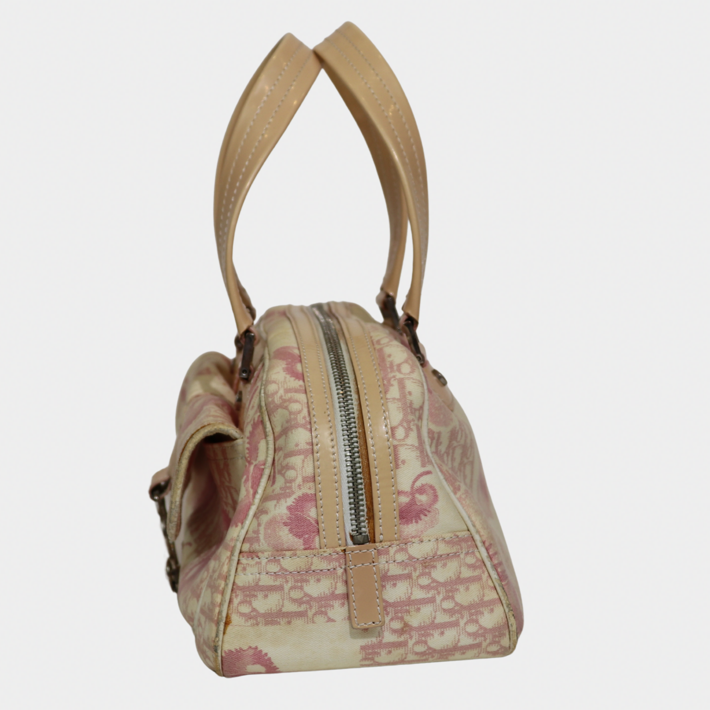 Dior Pink Cherry Diorissimo Mini Bowler Bag