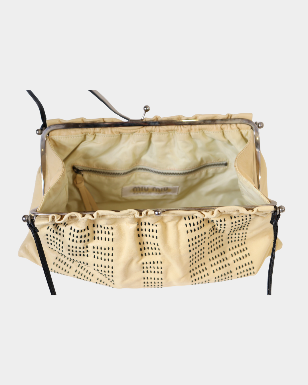 Miu Miu Cream Kisslock Bag