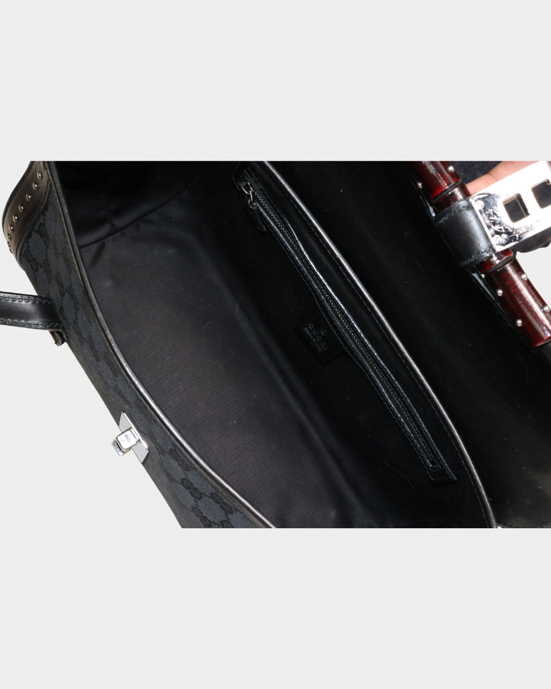 Gucci Studded Black Bamboo Bullet