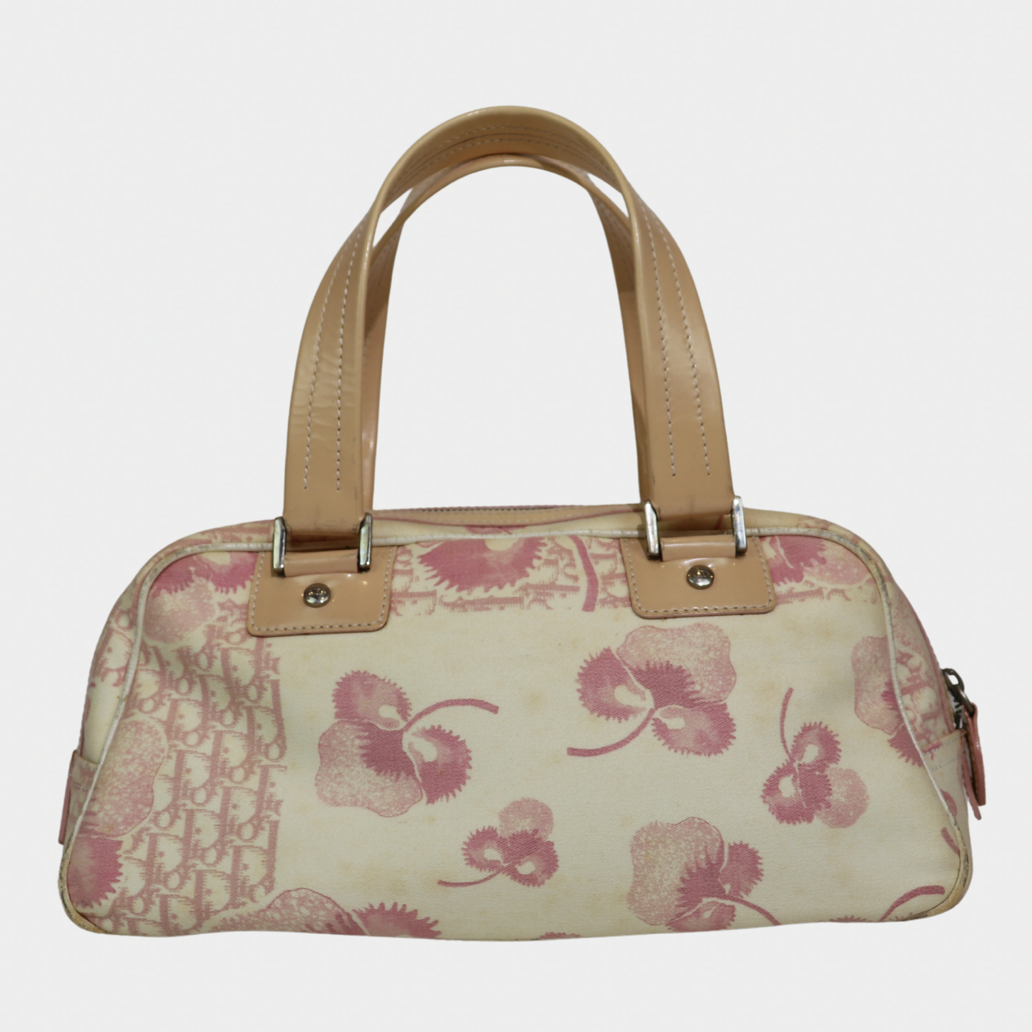Dior Pink Cherry Diorissimo Mini Bowler Bag