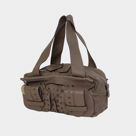 Chloe Saskia Studded Shoulder Bag