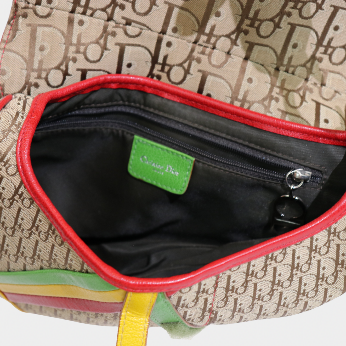 Christian Dior Diorissimo Rasta Saddle Bag