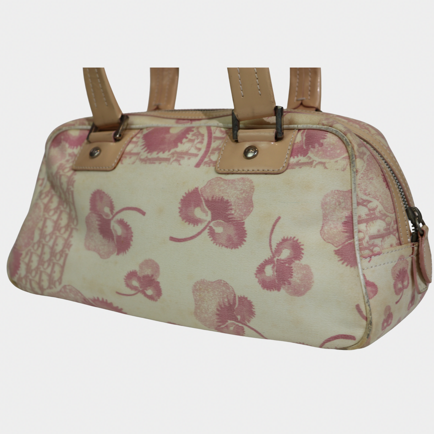 Dior Pink Cherry Diorissimo Mini Bowler Bag