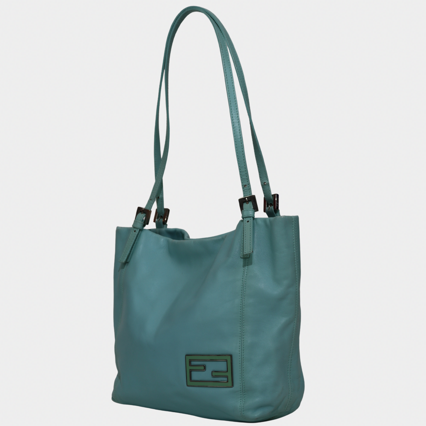 Fendi Tiffany Blue Nappa Mini Tote