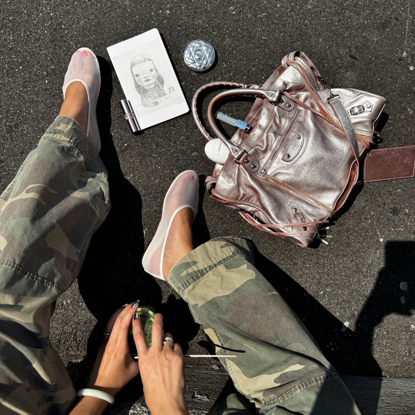 Balenciaga Metallic Pink Limited Edition City Bag