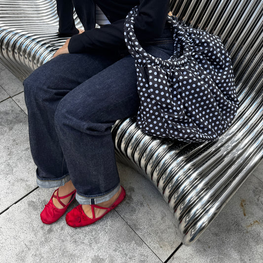 Comme des Garcons Junya Watanabe Polka Dot Chiffon Tote Bag