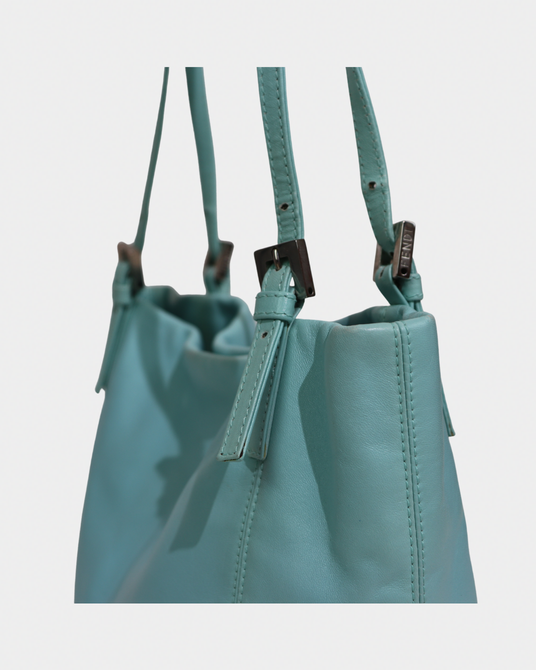 Fendi Tiffany Blue Nappa Mini Tote