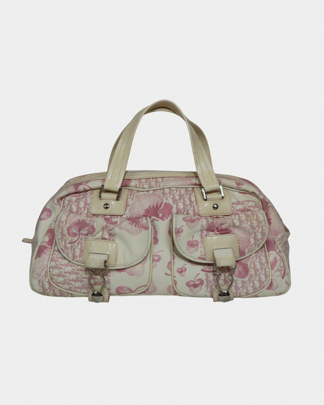 Dior Pink Cherry Diorissimo Large Bowler Bag