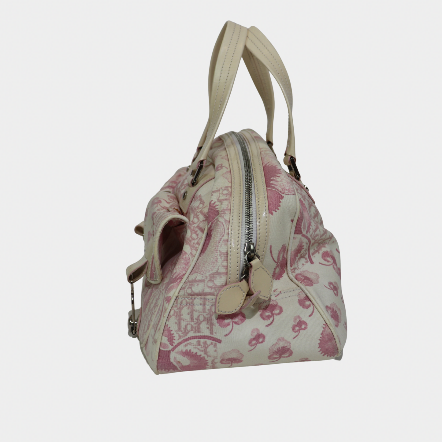 Dior Pink Cherry Diorissimo Large Bowler Bag