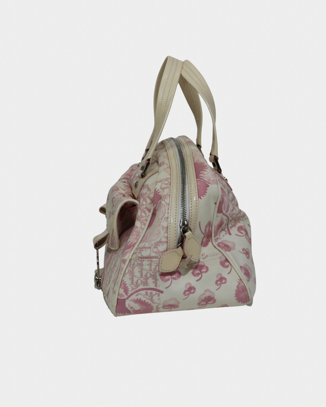 Dior Pink Cherry Diorissimo Large Bowler Bag