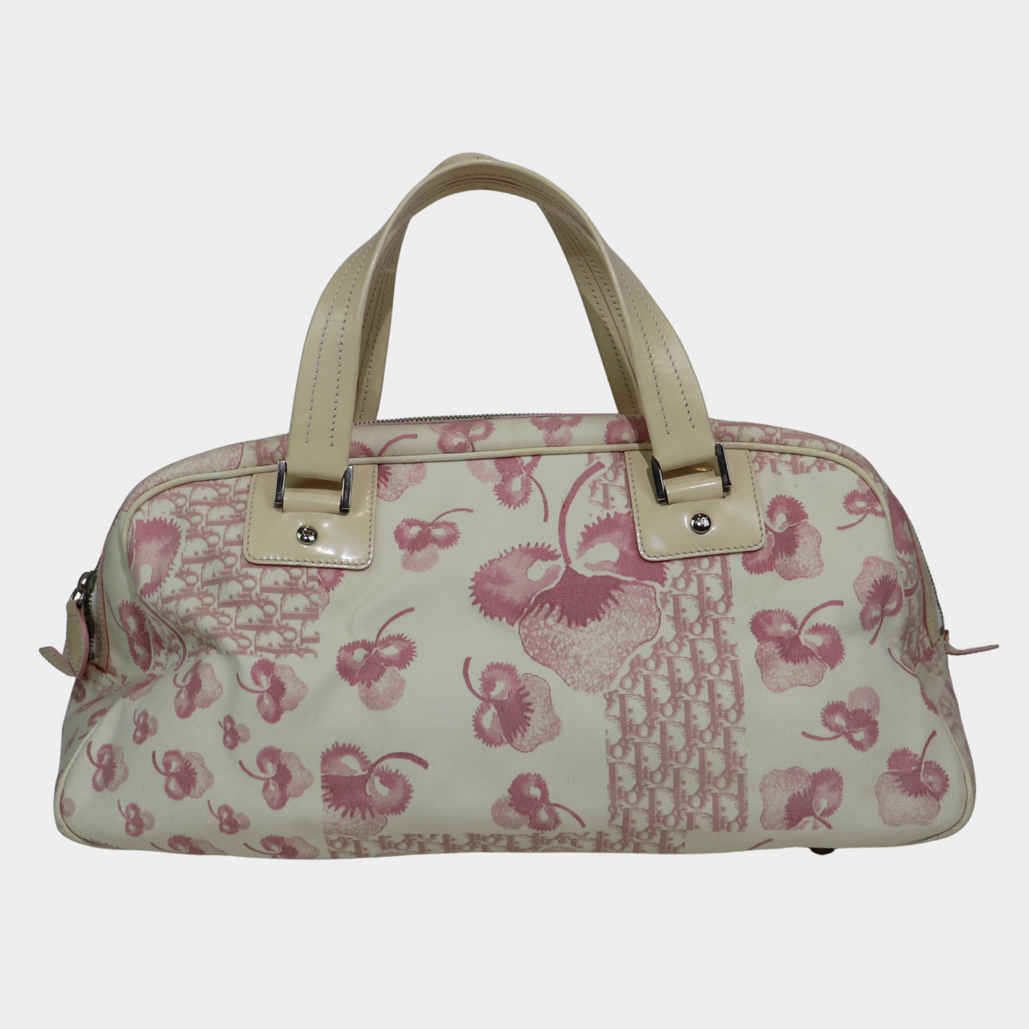 Dior Pink Cherry Diorissimo Large Bowler Bag