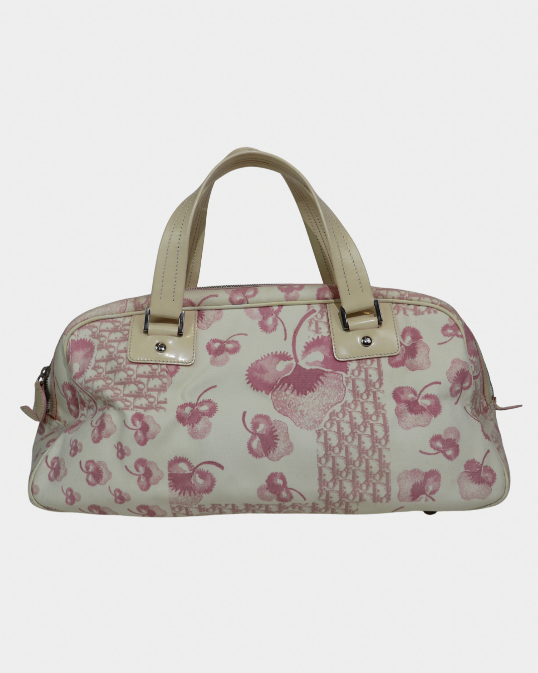 Dior Pink Cherry Diorissimo Large Bowler Bag