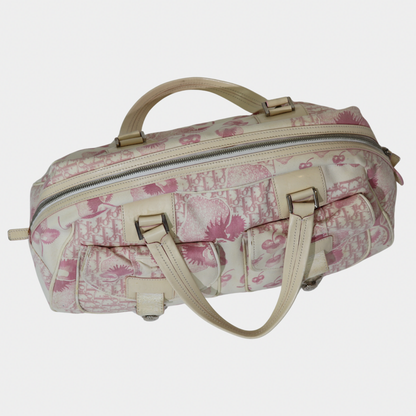 Dior Pink Cherry Diorissimo Large Bowler Bag