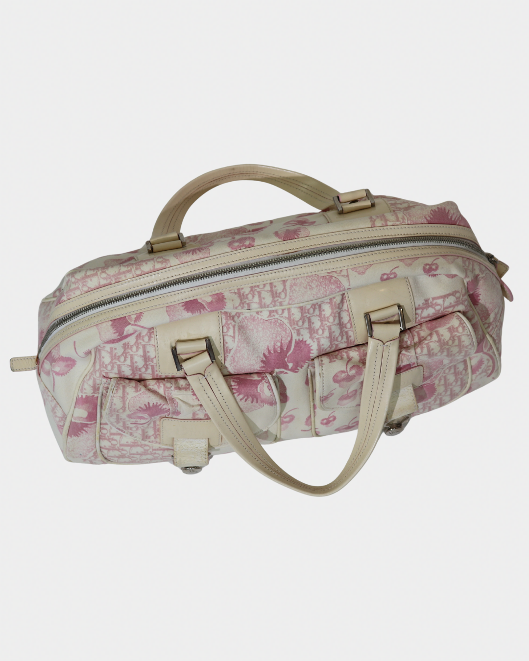 Dior Pink Cherry Diorissimo Large Bowler Bag