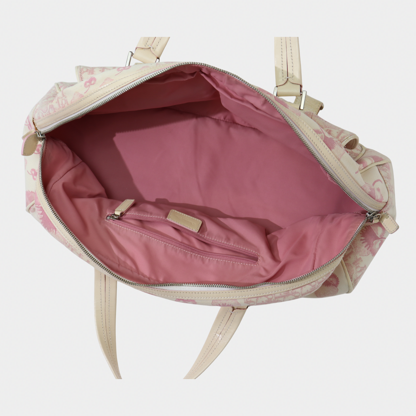 Dior Pink Cherry Diorissimo Large Bowler Bag