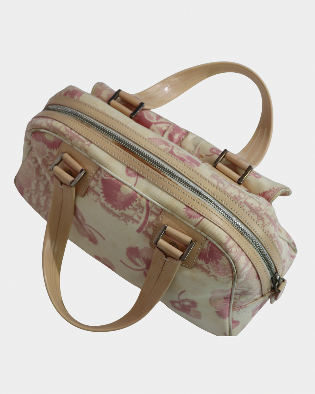 Dior Pink Cherry Diorissimo Mini Bowler Bag