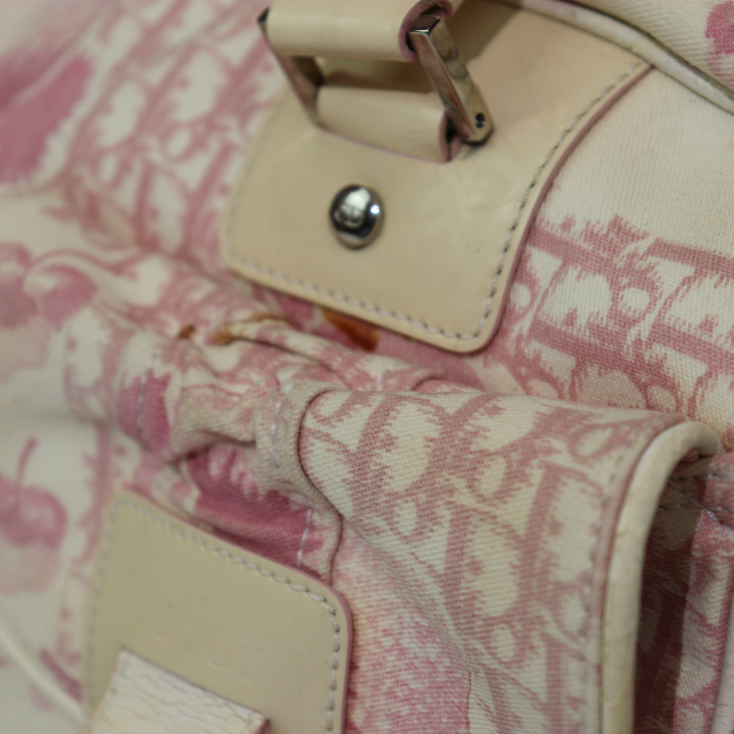 Dior Pink Cherry Diorissimo Large Bowler Bag