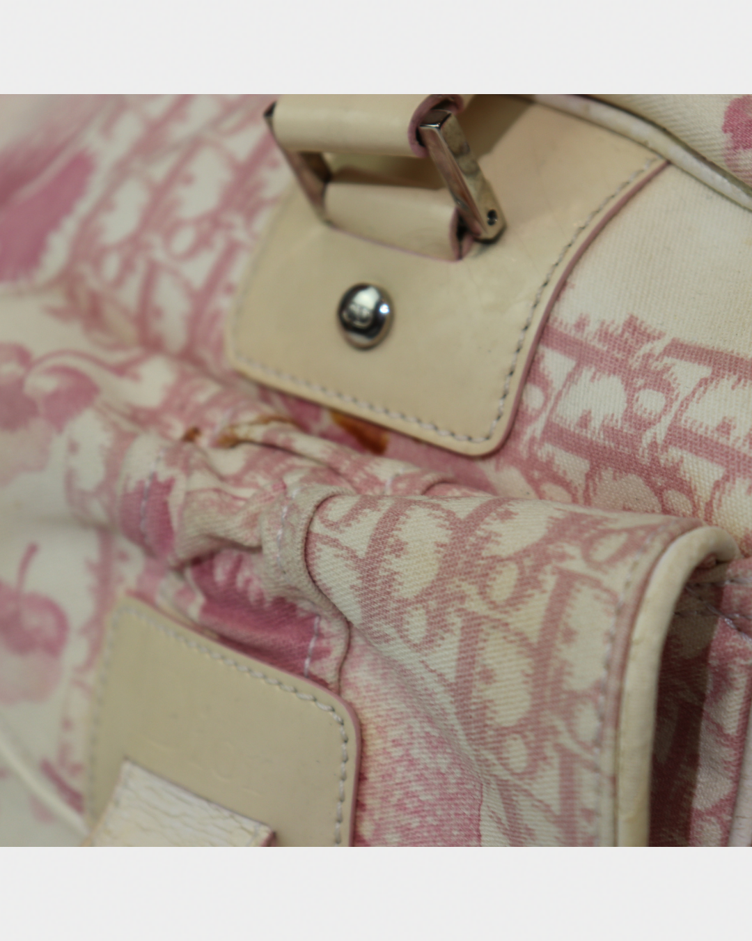Dior Pink Cherry Diorissimo Large Bowler Bag