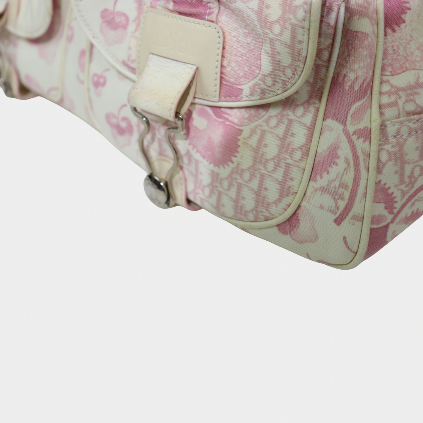 Dior Pink Cherry Diorissimo Large Bowler Bag