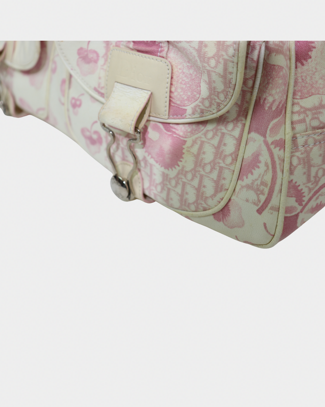 Dior Pink Cherry Diorissimo Large Bowler Bag