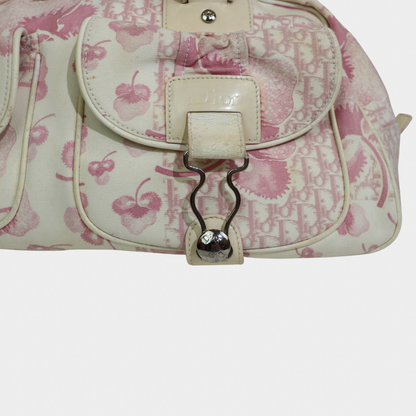 Dior Pink Cherry Diorissimo Large Bowler Bag