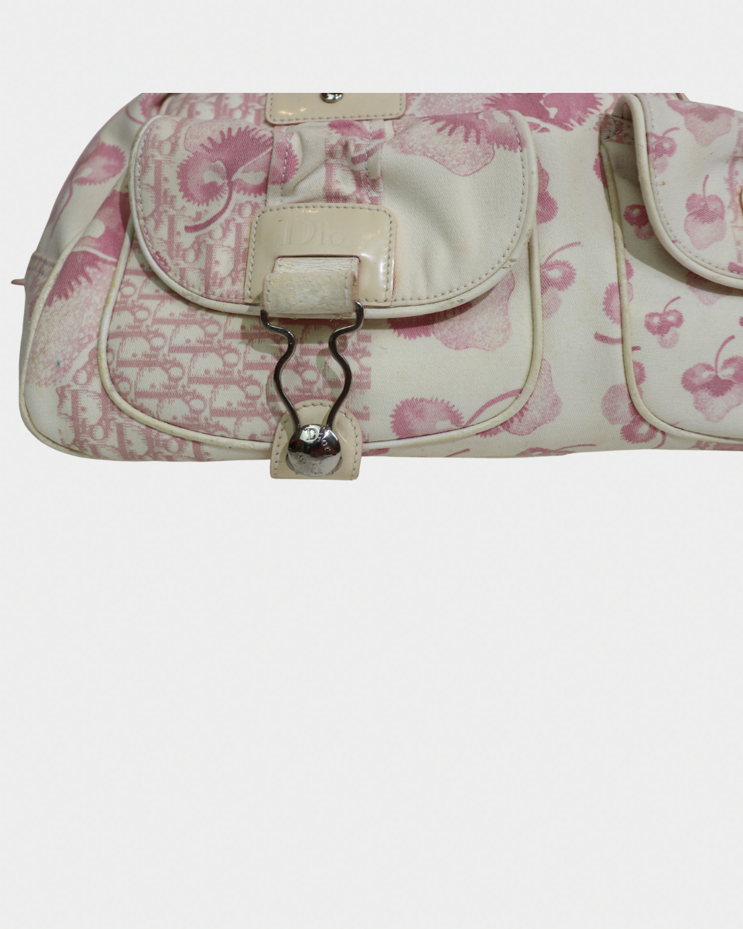 Dior Pink Cherry Diorissimo Large Bowler Bag