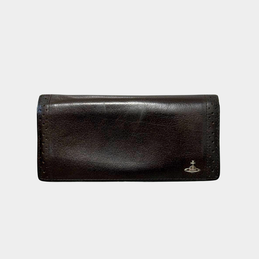 Vivienne Westwood Brown Leather Orb Wallet