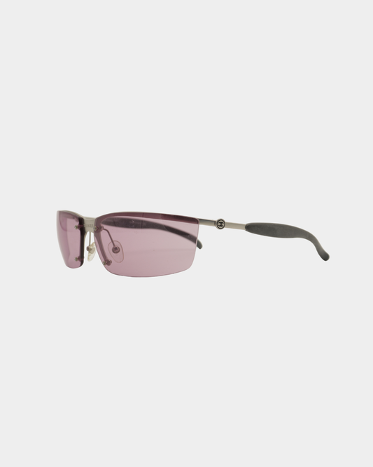 Chanel 4008 Half Rim Pink Sunglasses