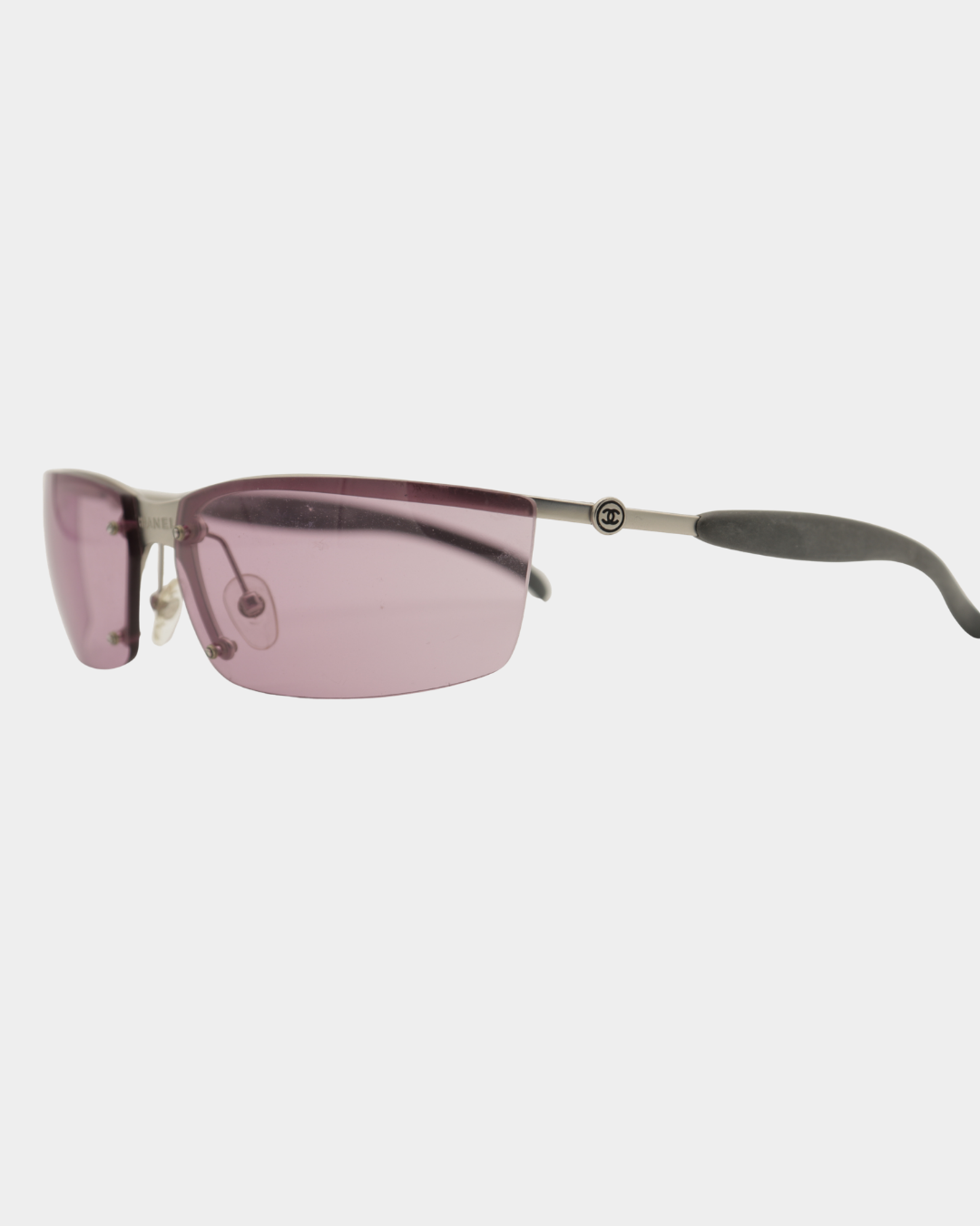 Chanel 4008 Half Rim Pink Sunglasses