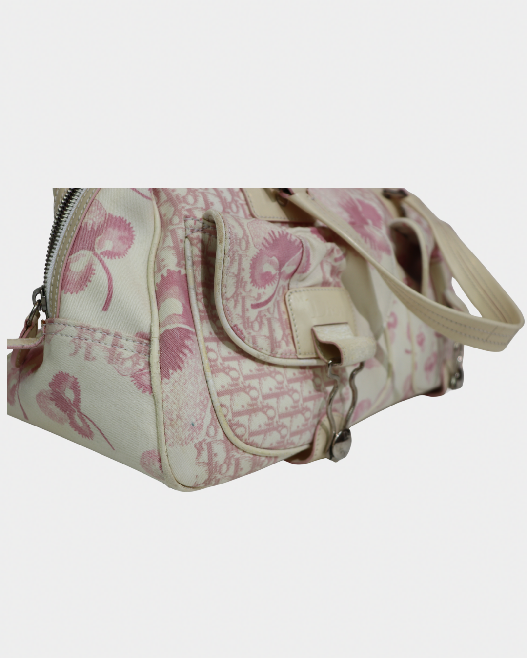 Dior Pink Cherry Diorissimo Large Bowler Bag