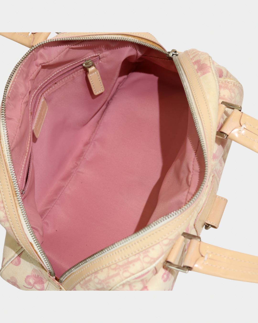 Dior Pink Cherry Diorissimo Mini Bowler Bag