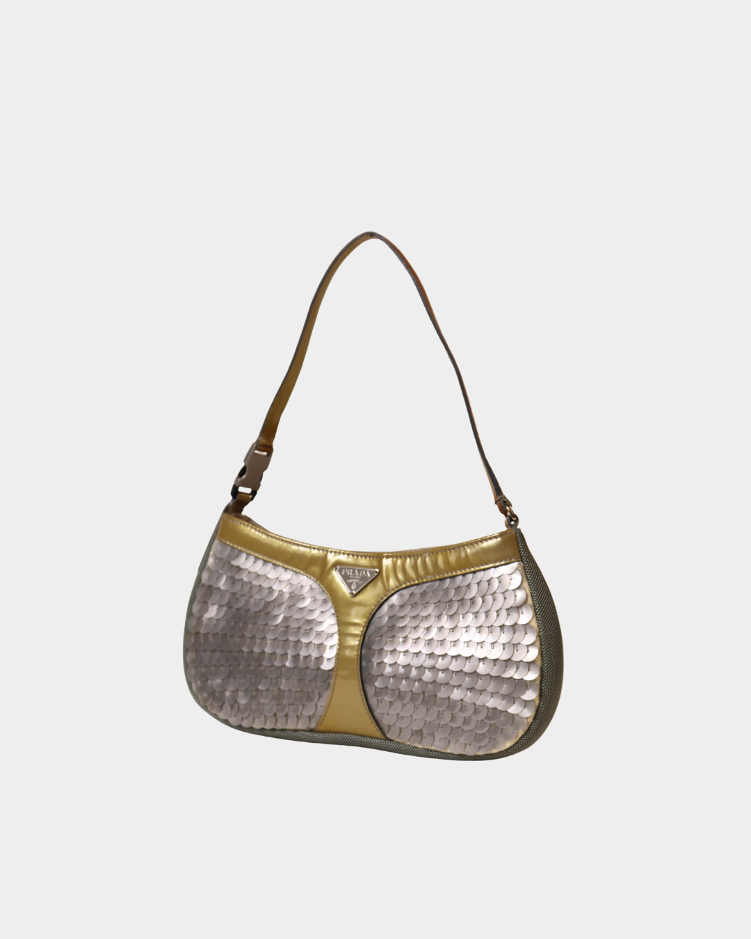 Prada Sequin Mesh Pink & Gold Shoulder Bag