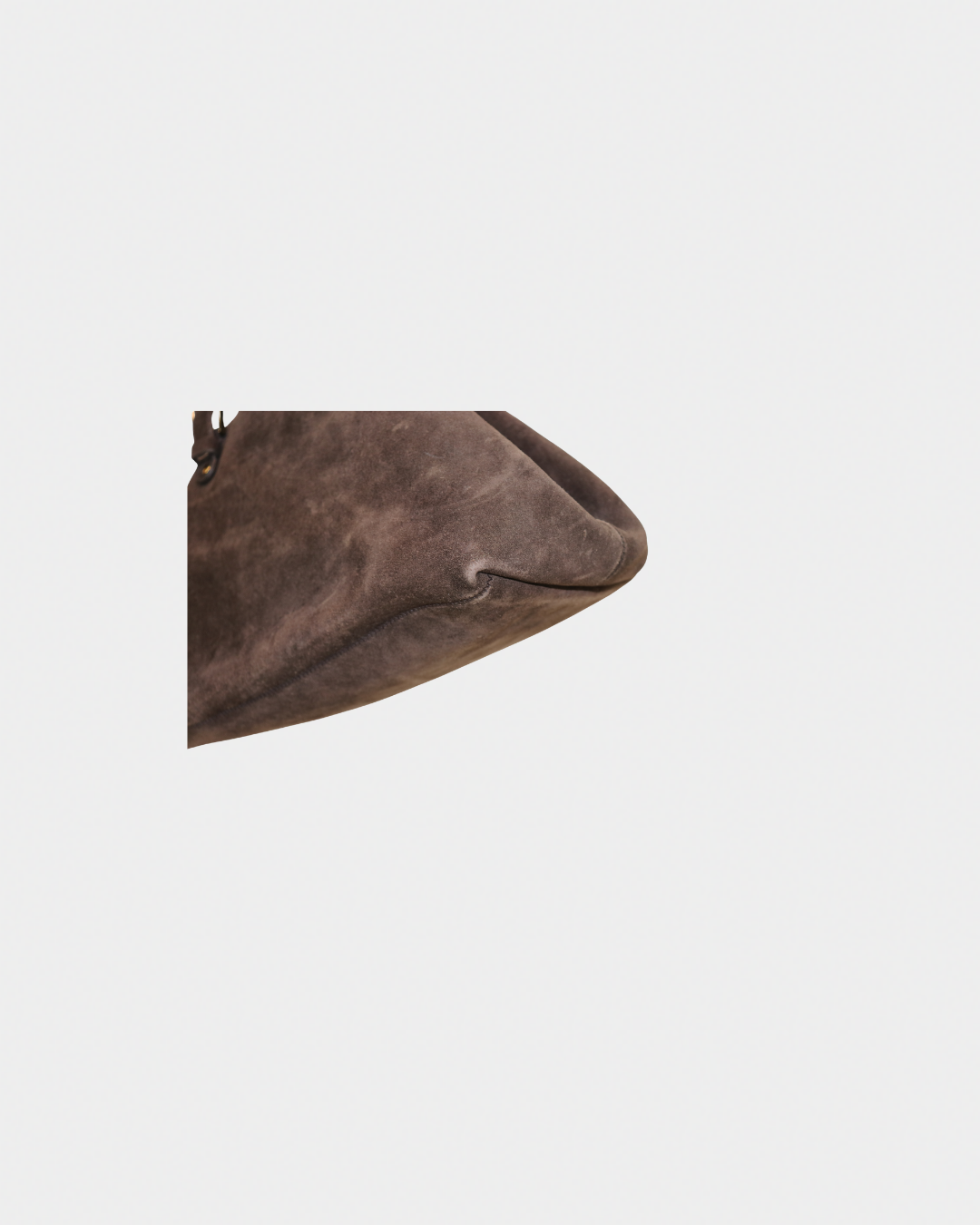 Miu Miu Brown Suede Studded Tote Bag