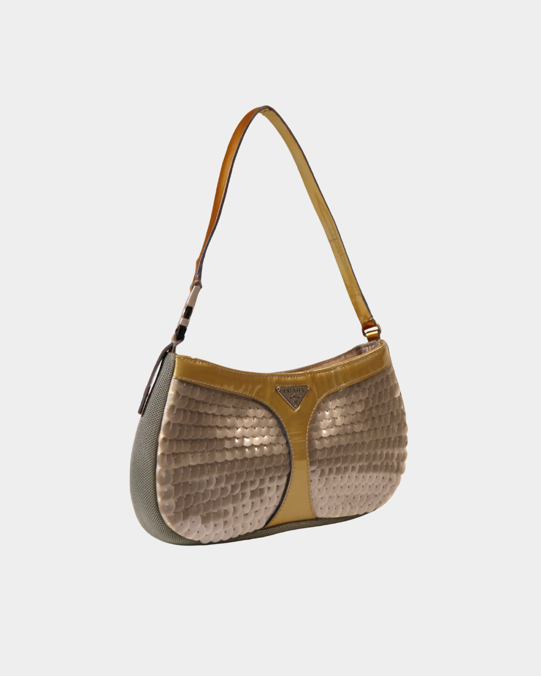 Prada Sequin Mesh Pink & Gold Shoulder Bag