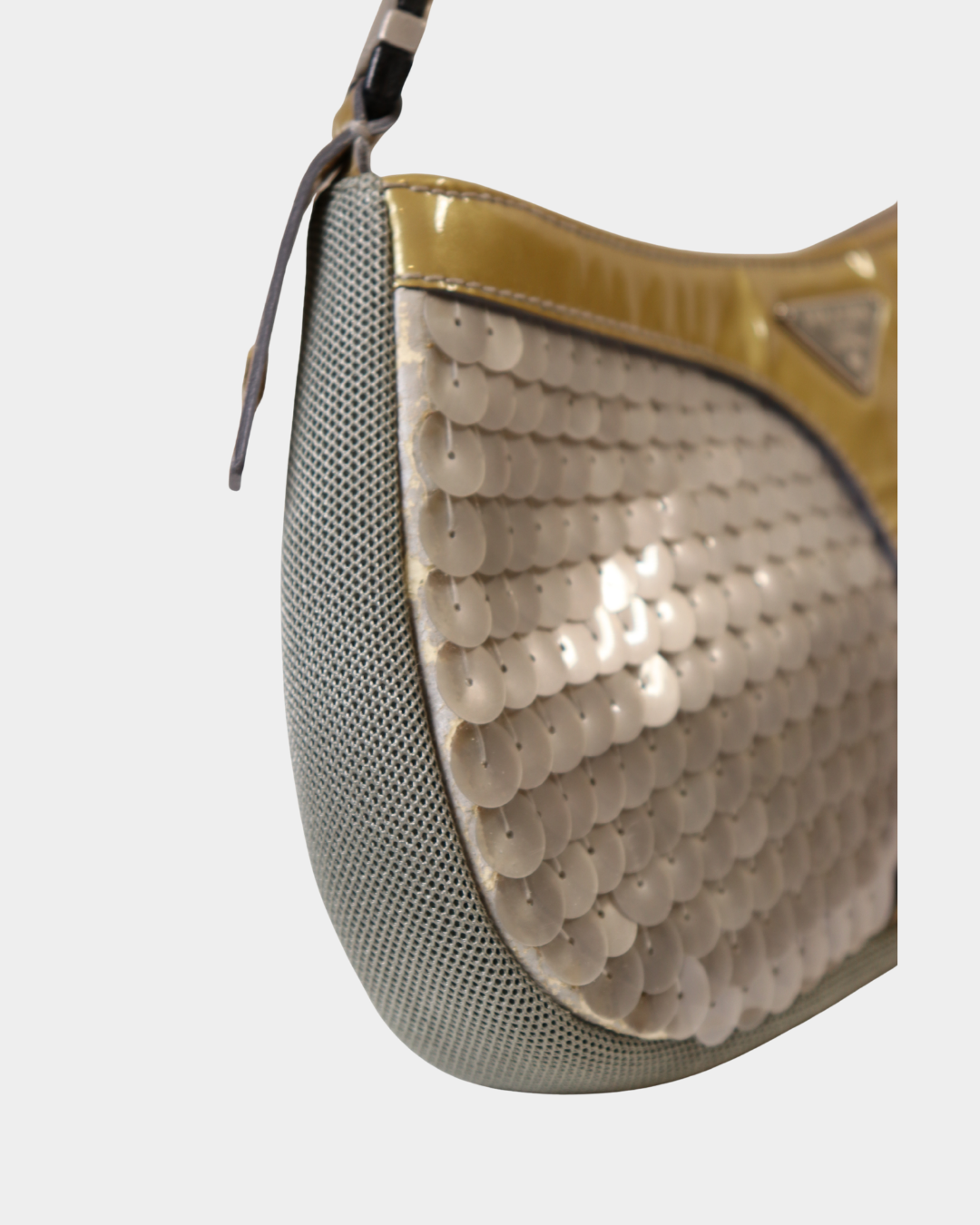 Prada Sequin Mesh Pink & Gold Shoulder Bag