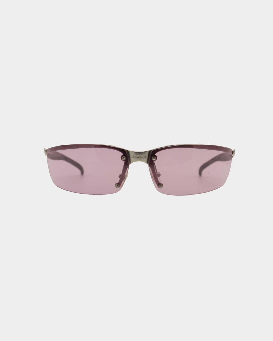Chanel 4008 Half Rim Pink Sunglasses
