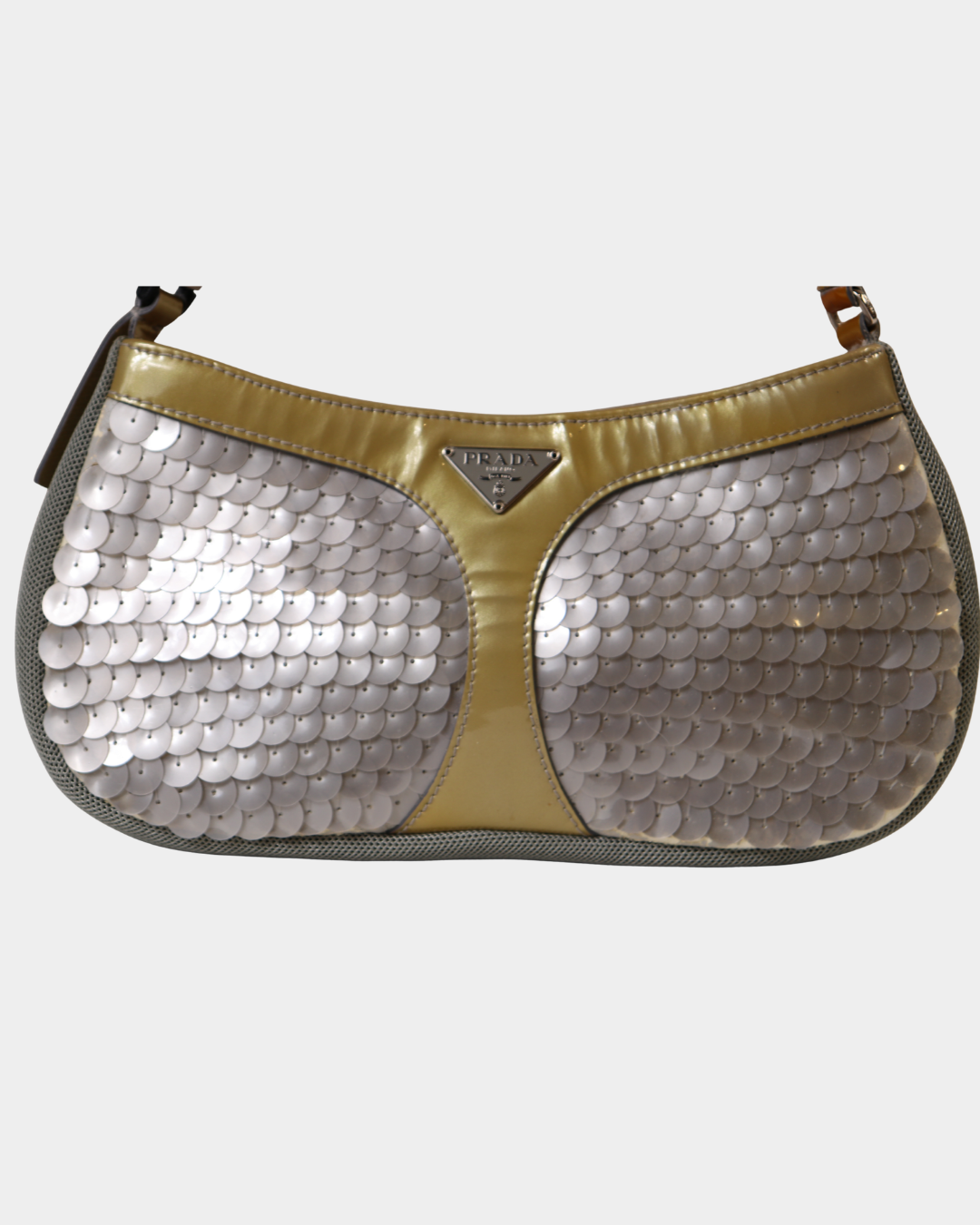 Prada Sequin Mesh Pink & Gold Shoulder Bag