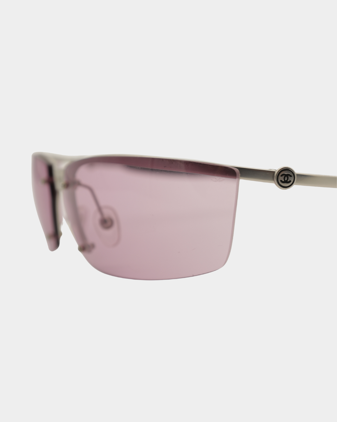 Chanel 4008 Half Rim Pink Sunglasses