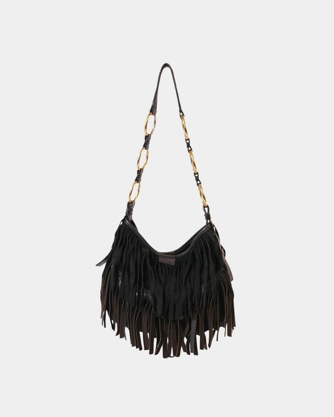 YSL FW/2005 La Boheme Black Suede Shoulder Bag