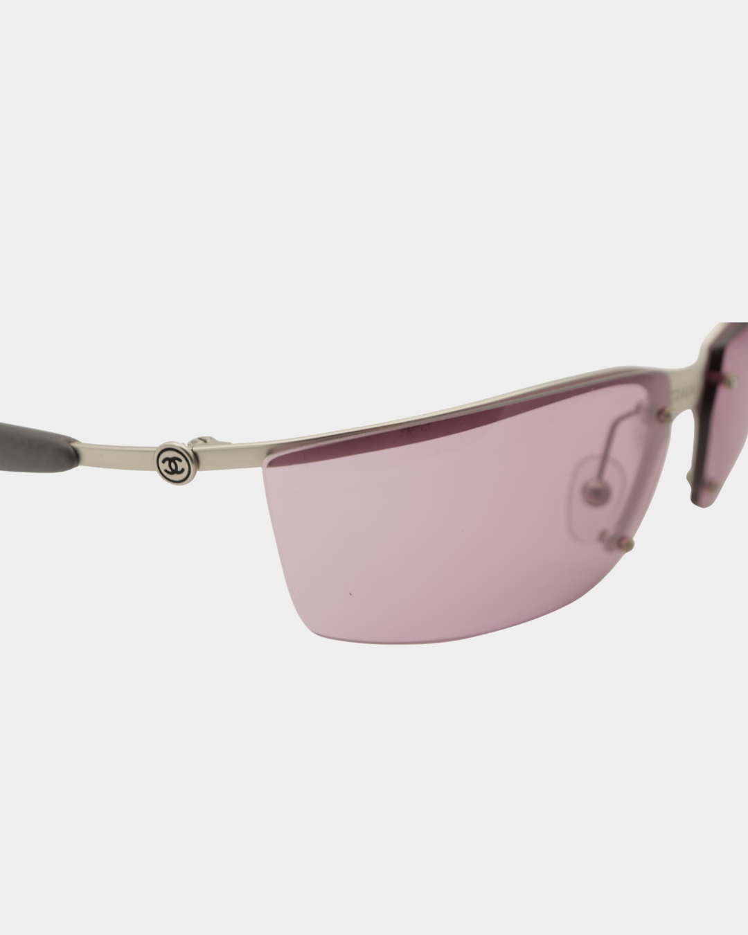 Chanel 4008 Half Rim Pink Sunglasses