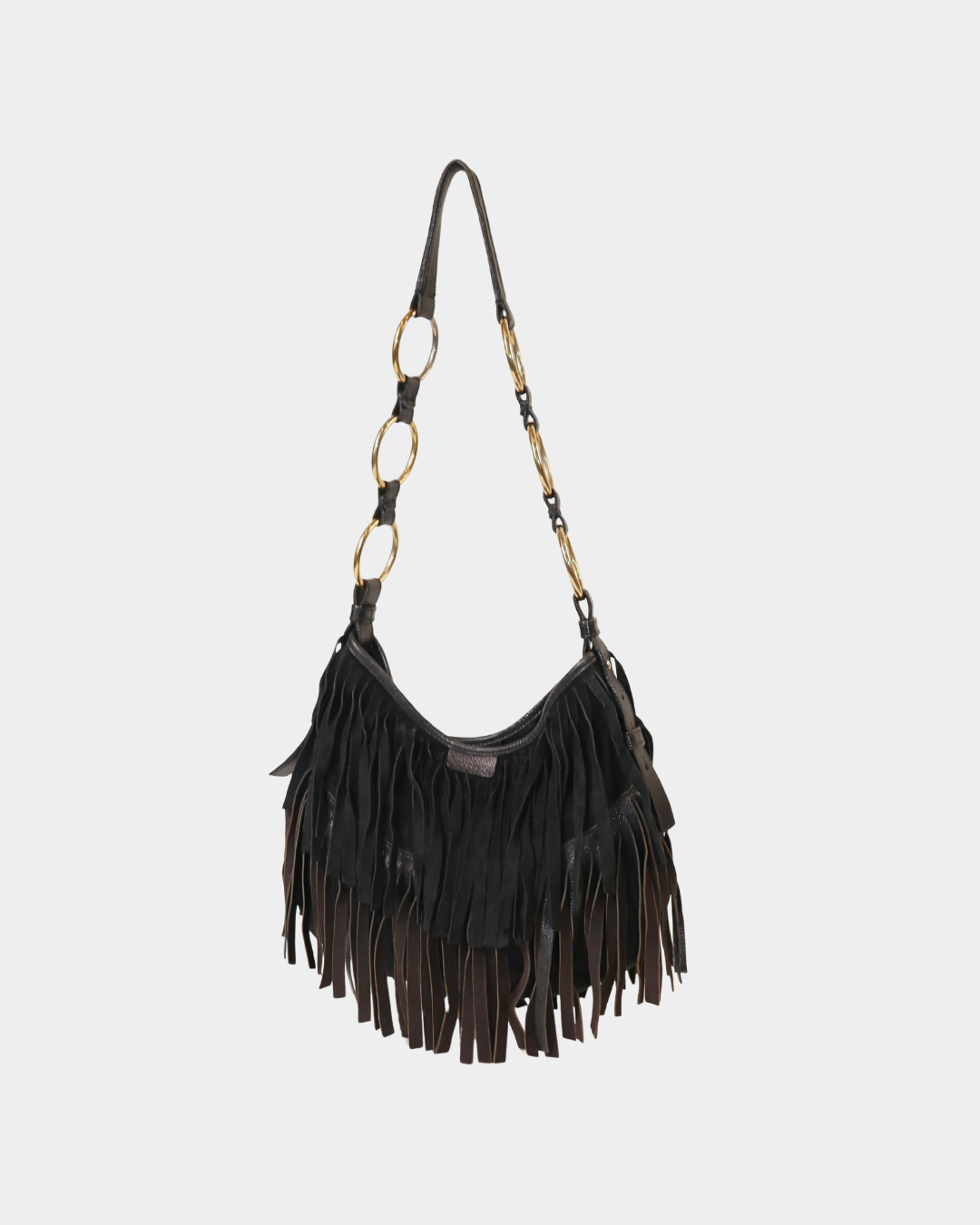 YSL FW/2005 La Boheme Black Suede Shoulder Bag