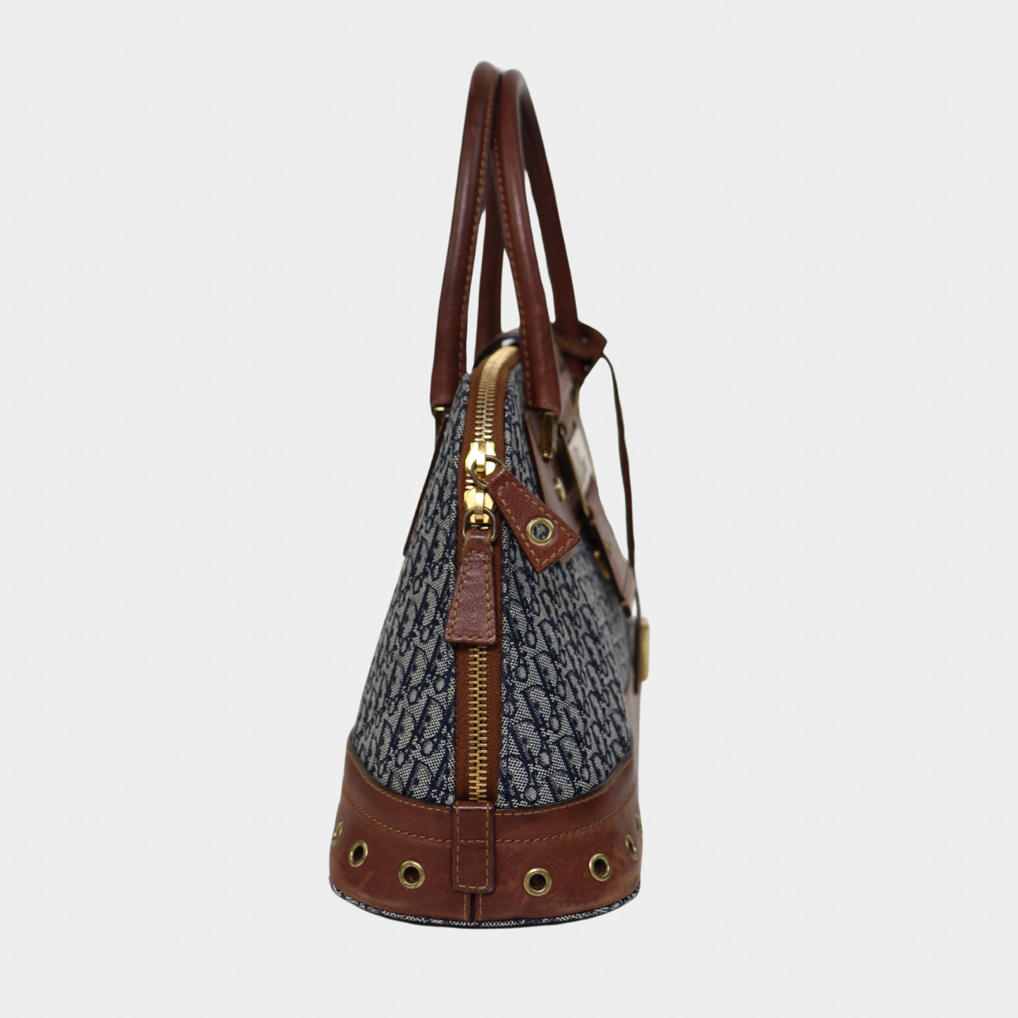Christian Dior Navy Trotter Top Handle Bag